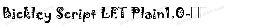 Bickley Script LET Plain1.0字体转换